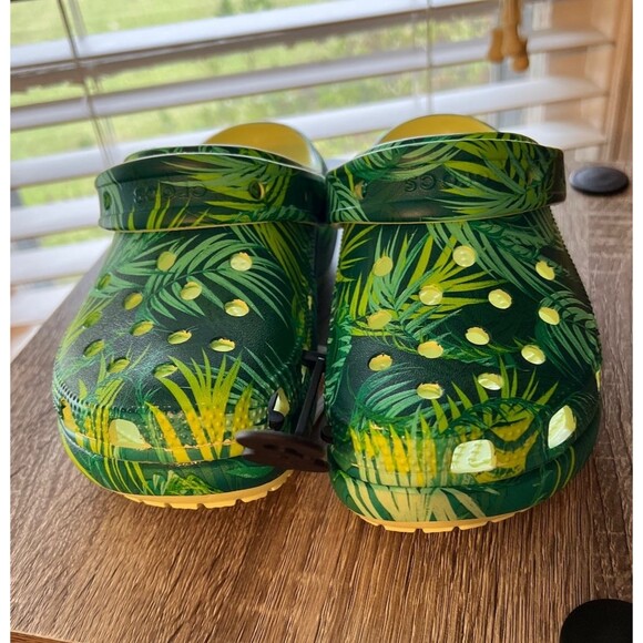 Crocs Tropical Platform Womens 4 Crocs Green Crocs Platform Crocs Rare Leaf S - Picture 7 of 12